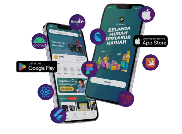 Tampilan proyek Mobile Commerce